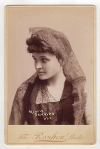 MINNIE DEHAVEN : PRETTY PERFORMER :COMEDIAN :ADMIRAL GEORGE DEWEY : CABINET CARD - Picture 1 of 3