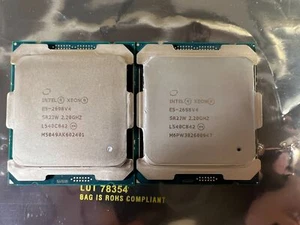 Matched Pair Intel Xeon E5-2698v4 20 Core, 40 Thread, 2.2/3.6GHz Server CPU - Afbeelding 1 van 4