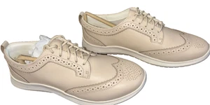 Cole Haan Women Zerogrand Merrit Wingtip Oxford Brazilian Sand/Ivory 5 - Picture 1 of 5