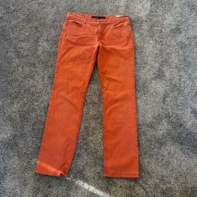 Escada Sport Women's Orange Denim Jeans Made Italy Size 44 Designer Minimalist - Image 1 of 4