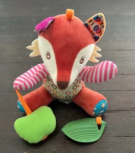 Earth Mama Angel Baby Toy Plush Fox Chime Rattle Teething Tabs Crinkle - Picture 1 of 4