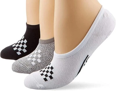 Vans 3-Pack  "Off The Wall"   Womens Socks Black/White/Grey  Size 6.5 - 10 - Image 1 of 2
