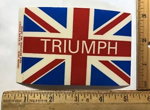 Vintage Triumph Union Jack Flag Logo Decal Bumper Sticker Auto Car Motorcycle - Picture 1 of 1