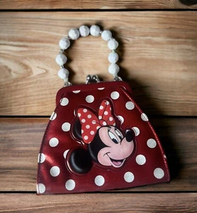 Disneyland Disney World Parks Souvenir Minnie Maus Geldbörse rot funkelnd Tupfen - Bild 1 von 7