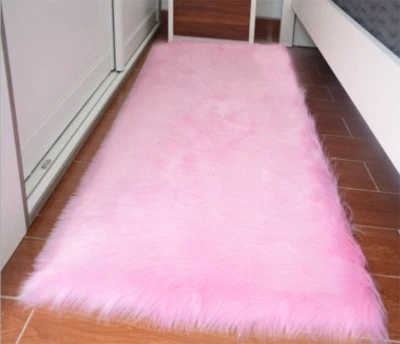 Large Faux Fur Sheepskin Rug Soft Chair Seat Cover Non Slip Fluffy Carpet Mats - Image 1 of 4