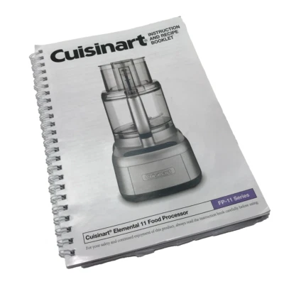 Cuisinart FP-11 USER INSTRUCTION MANUAL RECIPE BOOK Genuine OEM English Spanish - Image 1 of 4