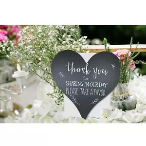 Large Rustic 18in Heart Shaped Chalkboard Sign for Home, Office, or Events - Picture 1 of 5
