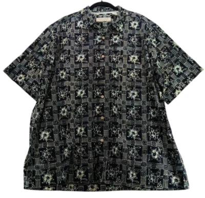 Camisa Island Republic Para Hombre Talla XXL Botones Aloha Floral Playa Manga Corta De Colección Foto 1 de 4