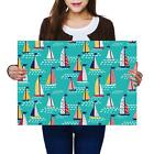 A2 | Colourful Sailing Boats Sea Yacht Size A2 Poster Print Photo Art Gift #8349