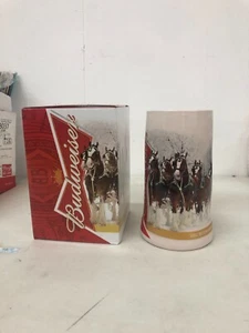 BUDWEISER Holiday Stein 2012 Winter Wonderland Clydesdales Ceramic Mug in Box - Picture 1 of 8