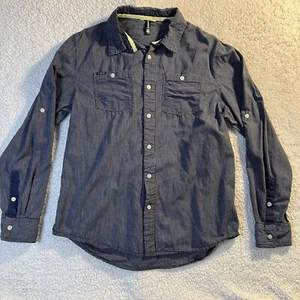 Ocean Current Mens Medium Long Sleeve Button Up Shirt Blue - Picture 1 of 9