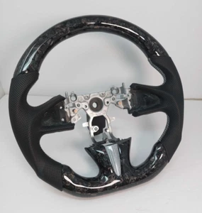 FORGED Real Carbon Fiber Steering Wheel perforated Infiniti Q50 2014-2018 - Picture 1 of 7