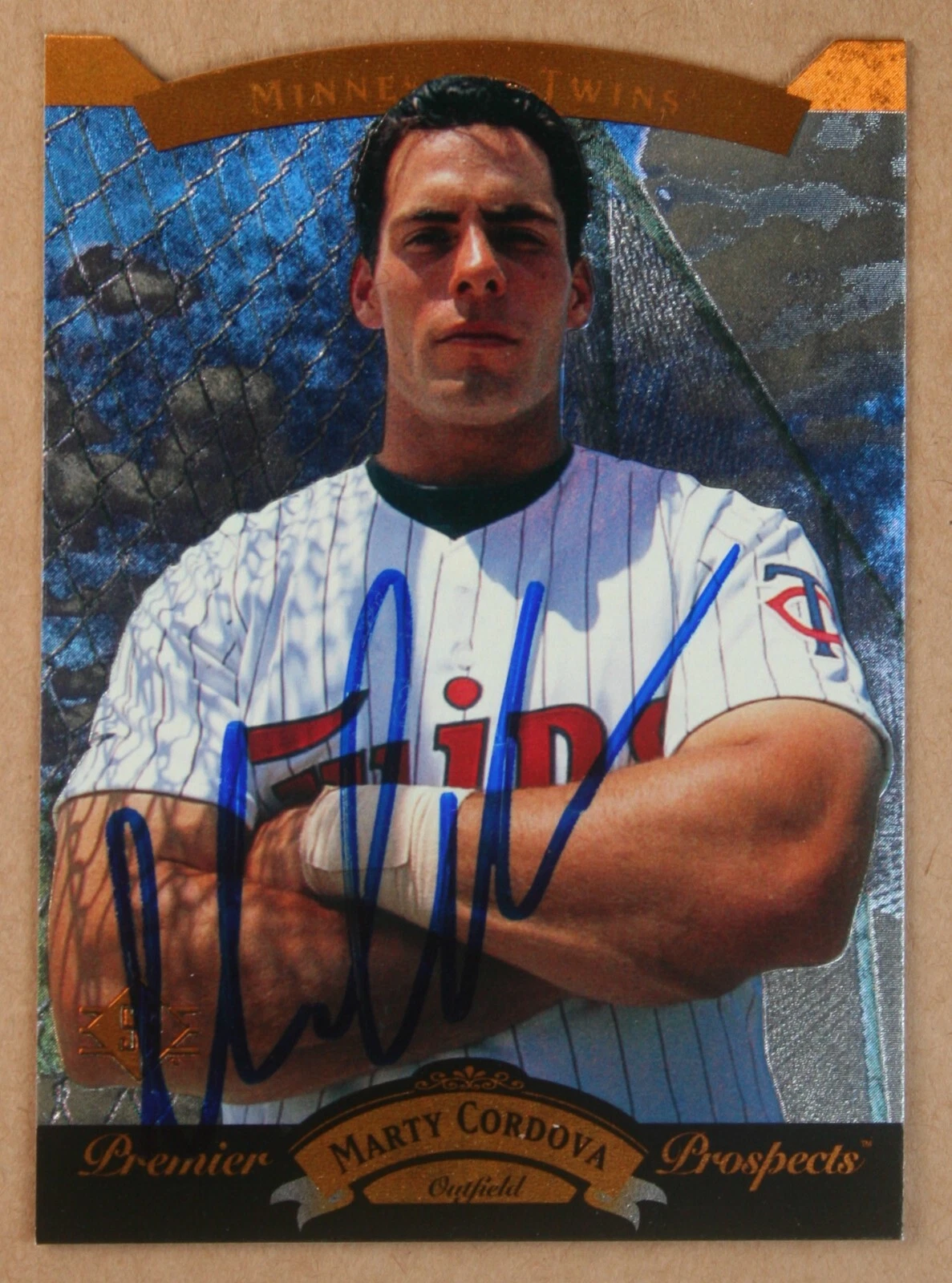 AUTOGRAPH - Marty Cordova Upper Deck #135 Minnesots Twins 1995 SP Top Prospects