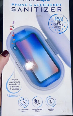 PhoneSpa Phone & Accessory Sanitizer UV-C Aromatherapy Diffuser Kills 99% Germs - Image 1 of 3