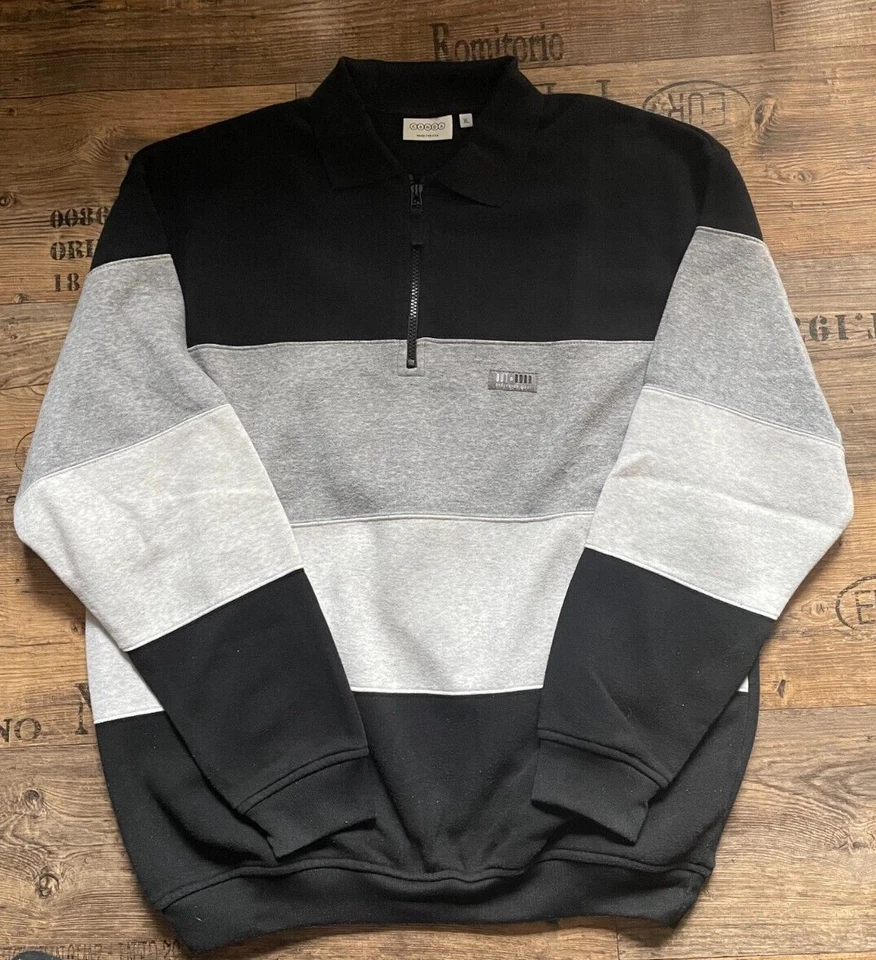 Canda Herren Pullover Gr. XL Schwarz Grau Freizeit Oberteil langärmelig - Bild 1 von 1