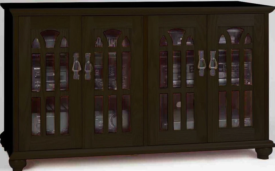 Leslie Dame TVGD-48 Negro Misión Estilo Plasma Televisión Soporte Almacenamiento de Medios Foto 1 de 1