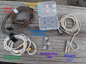 IEM Cable Bundle Tansio SIMGOT LC7 Upgraded Tips Kiwiears Tangzu Sancai Candy - Zdjęcie 1 z 9