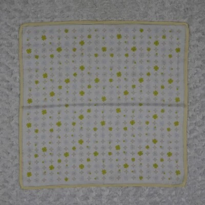 K223 Celine Paris Blanco Monograma Logo Bufanda Bufandas Bolsillo Cuadrado 19" X 19" Foto 1 de 4