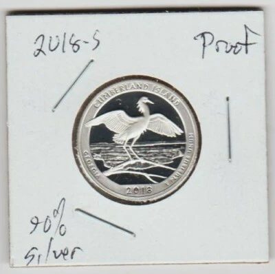 Cumberland Island National Seashore 2018 S Quarter Dollar 90% SILVER Proof GA A - Image 1 of 3