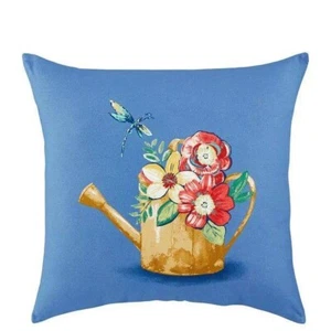 Hampton Bay 18 in. x 18 in. Garden Pail Square Outdoor Throw Pillow - Picture 1 of 2