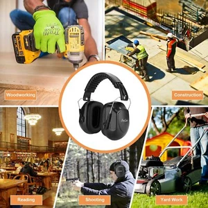 Earmuffs Protection Safety Ear Muffs Fits Adults To Kid,NRR 26dB Noise Reduction - Picture 1 of 7