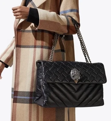 KURT GEIGER KENSINGTON XXL Extra Large Black Leather Quilted Shoulder Bag - Image 1 of 4