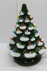 Albero di Natale vintage in ceramica con luci! Alto 12" - Foto 1 di 4