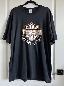 Harley Davidson Hemd Herren XXL Israel Biker Motorrad Tee Vintage - Bild 1 von 10