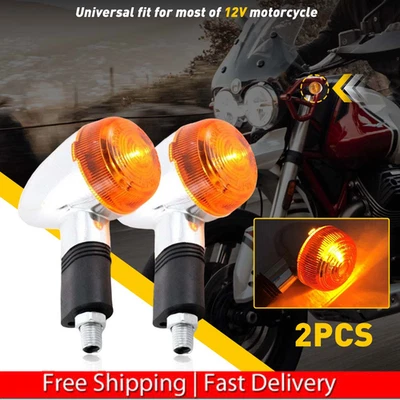 2pcs Motorcycle Signal Turn Lights Fit Shadow Honda 750 VT 1100 VTX 1300 1800 US - Image 1 of 4