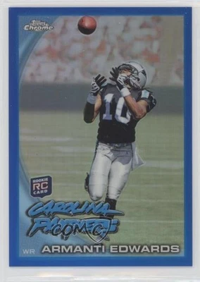 2010 Topps Chrome Blue Refractor /199 Armanti Edwards #C136 Rookie RC - Image 1 of 2