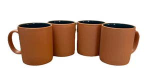 Set Of 4 C & R Griffin’s Park Coffee Mugs 8 Ounces Green & Terracotta - Picture 1 of 3
