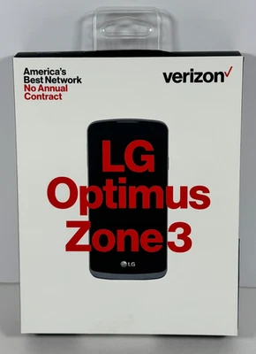 LG Optimus Zone 3 VS425LPP Verizon Android 4G LTE Smartphone Black - NEW/SEALED - Image 1 of 4