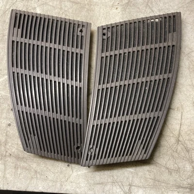 86-91 Mercedes W126 300SE 420SEL 560SEL Dashboard Speaker Cover Trim Set BROWN - Image 1 of 3