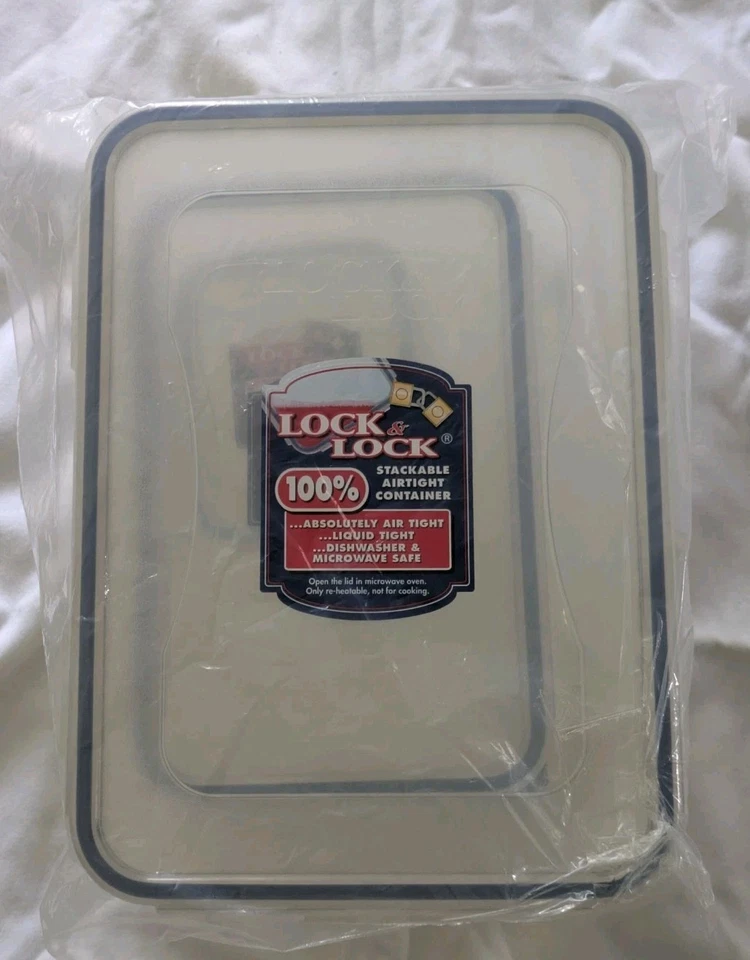Lock & Lock 4 PC Nesting Foot Storage Containers 4.7 QT 1.1 Qt .85 QT .19 QT Set - Image 1 of 4