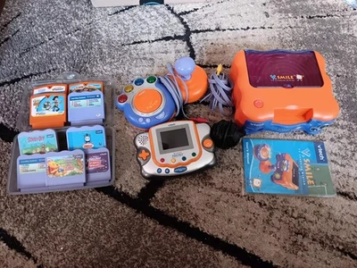 Vtech V. Smile TV Learning System &  Pocket 2x Console Bundle & Games Fast Ship! - Image 1 of 4