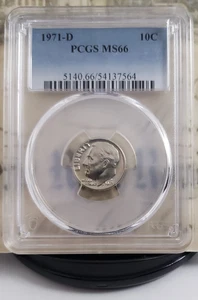 1971-D Roosevelt Business Strike Dime - Denver Mint - PCGS MS66 - Nice! 7564 - Picture 1 of 6