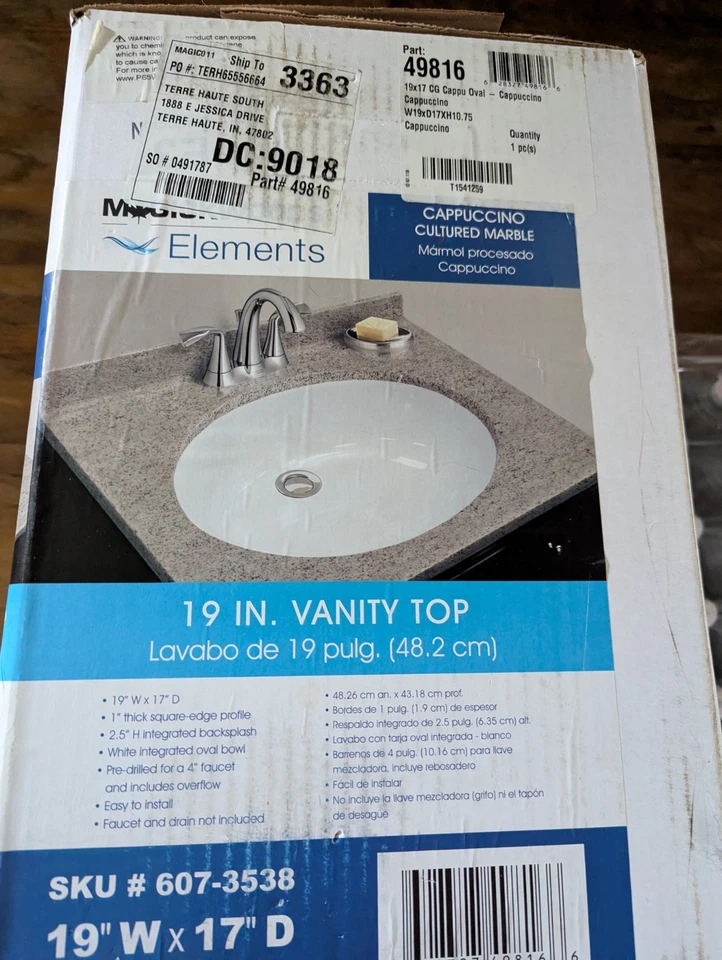 19" Bathroom Sink  - Image 1 of 1