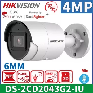 Hikvision DS-2CD2043G2-IU 4MP AcuSense IP Bullet Camera Built-in Mic POE H.265 - Picture 1 of 11