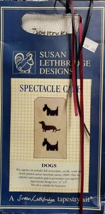 Susan Lethbridge Designs DOGS Tapestry Kit Glasses Case - Picture 1 of 4