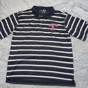 Minnesota Twins Shirt Mens L Blue MLB Baseball True Fan Golf Comfort Sheer  - Picture 1 of 10