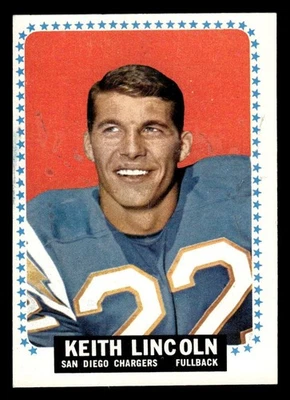 1964 TOPPS KEITH LINCOLN 164 EX FOOTBALL SAN DIEGO CHARGERS - Image 1 of 2
