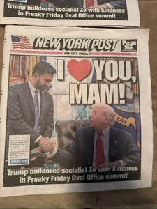 MAMDANI TRUMP "I LOVE YOU MAM" - NEW YORK POST ZEITUNG 5.11.2025 - Bild 1 von 1