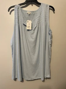 NWT Wonder Lavender Tank top Plus Size 4X Gathered Chest Area - Picture 1 of 6