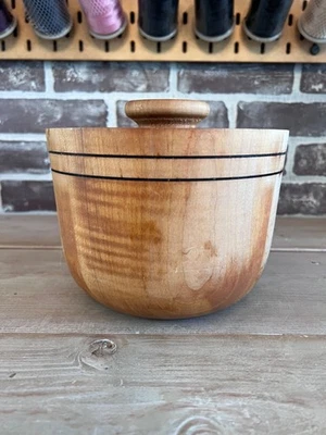 Корзина форма круглый DAVID BECM NANTUCKET стиль дерева 6,5 «x 7,5» высокий трудно найти - Изображение 1 из 4