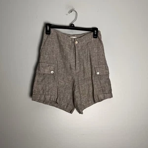 Pantalones cortos de lino gris claro para mujer Hennes Collection con bolsillos talla 4 - Imagen 1 de 7