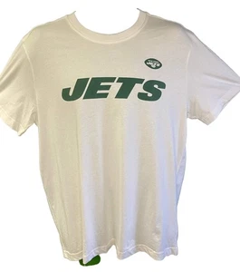 NFL New York Jets White 100% Cotton T-Shirt Men's Large NWT - Picture 1 of 4