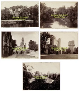 Warwick, Warwick Castle, England - H.T. Cooke & Son, Five Antique Albumen Prints - Picture 1 of 7