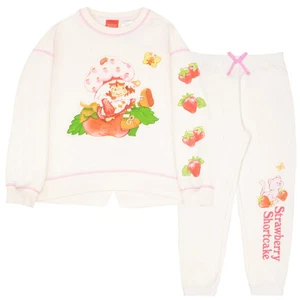 New Strawberry Shortcake Crewneck Sweatshirt & Joggers 4/5 6/7 8 10 - Picture 1 of 5