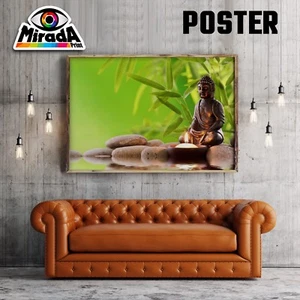 Poster Zen Meditation Wohlbefinden Buddha Massage Kosmetikerin Bambus Qualität - Bild 1 von 1