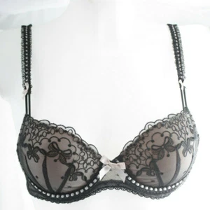 Chantal Thomass black mesh bra BNWT UK 32B - Picture 1 of 3